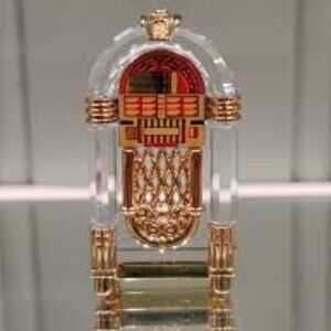 Swarovski Figurine Crystal Memories - Mini Juke Box Gold 243444